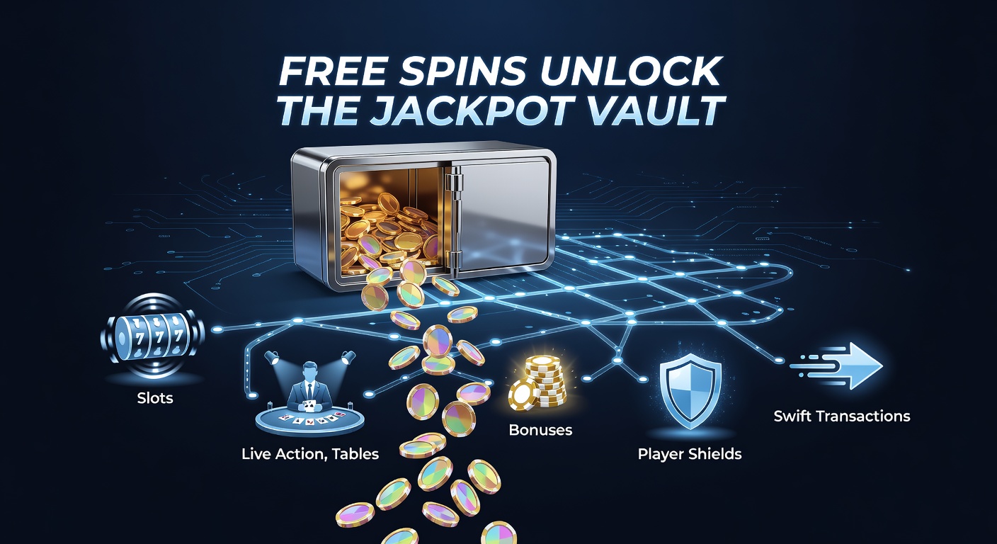 Vibrant mobile slot screen displaying free spins activation leading to jackpot symbols, with seamless transitions to live dealer interfaces and secure payment icons