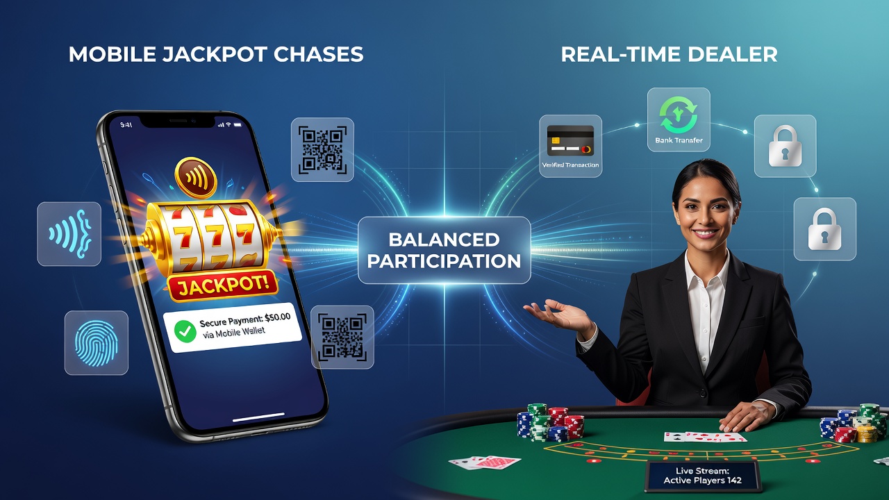 Live dealer table interface showing real-time transaction confirmation on mobile screen