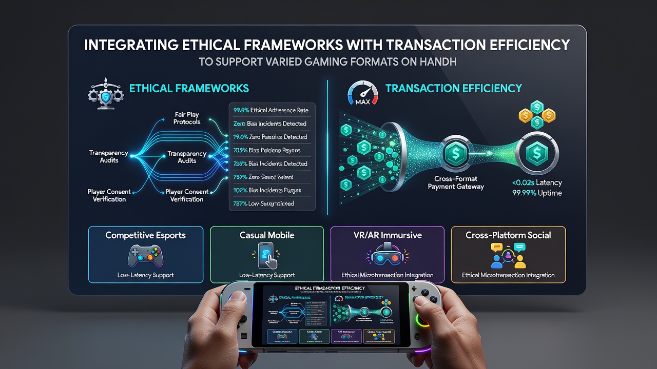 Mobile transaction interface highlighting ethical safeguards and payment confirmation on handheld screen
