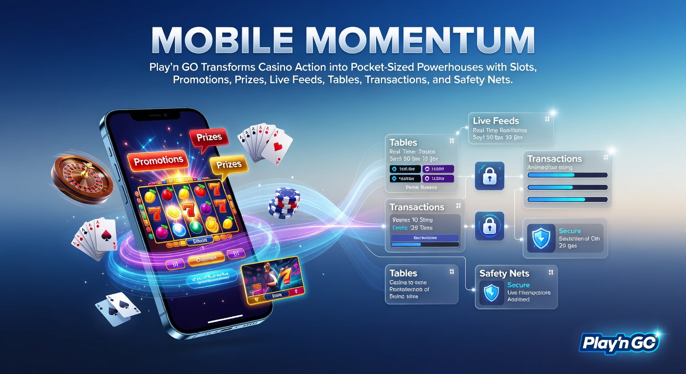 Dynamic Play'n GO mobile app showcasing vibrant slots, live dealer streams, and seamless transaction interfaces on a smartphone screen