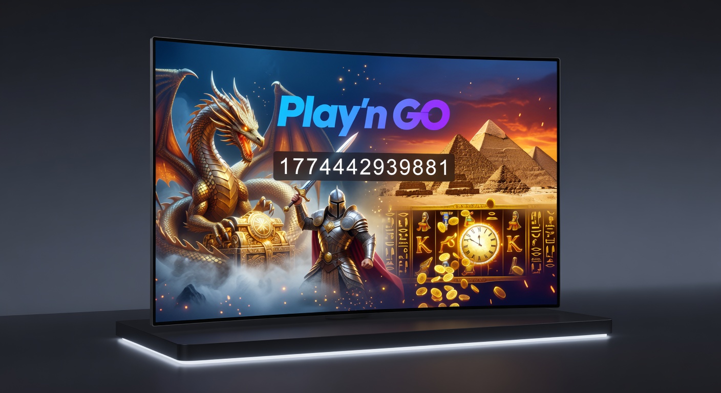 Vibrant display of Play'n GO casino games featuring colorful slots and dynamic interfaces on multiple devices