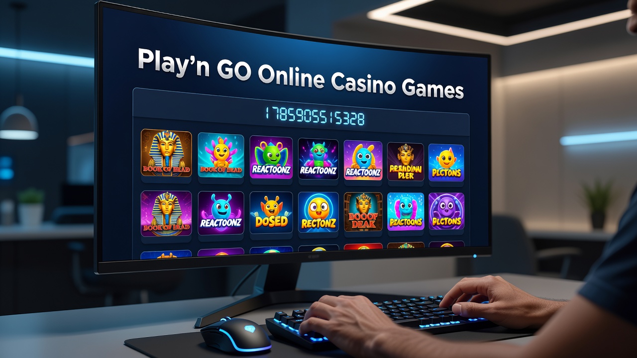 Play'n GO mobile casino gameplay on smartphone showing slot reels