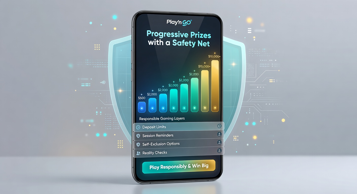 Close-up of a smartphone interface showing progressive jackpot tiers alongside responsible gaming limit settings and session timers