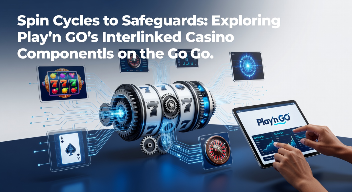 Vibrant Play'n GO mobile slot reels spinning against a backdrop of interconnected casino features, highlighting seamless transitions from gameplay to secure tools