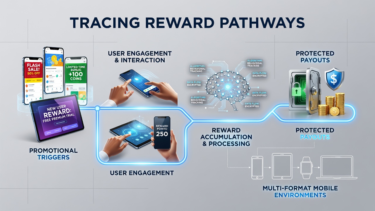 Mobile gaming interface displaying promotional trigger notifications and reward pathway indicators across slot, table, and live dealer formats