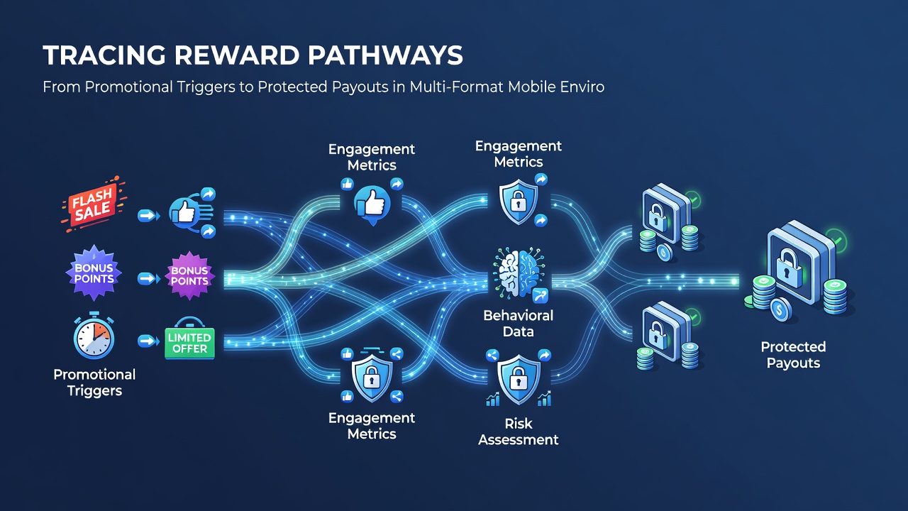 Secure mobile payout interface showing verified transaction pathways and protection layers for multi-format rewards