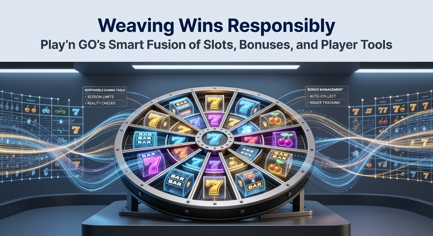 Play'n GO slot interface showing bonus features alongside responsible gaming prompts, highlighting integrated player controls