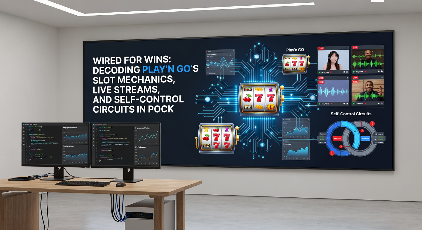 Dynamic screenshot of a Play'n GO mobile slot with live stream window, self-control settings panel open, and glowing win circuits